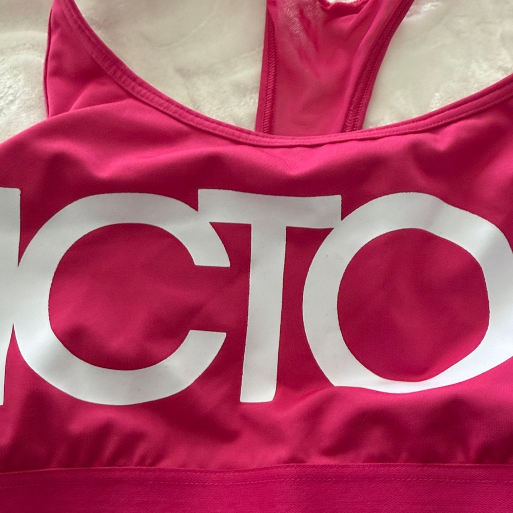 Victoria's Secret Fuchsia Sports Bra with White Logo - Picture 7 of 9